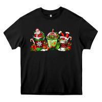 Black coffee cups with santa claus Heavy Core Tee - FaDigitalArtStudio