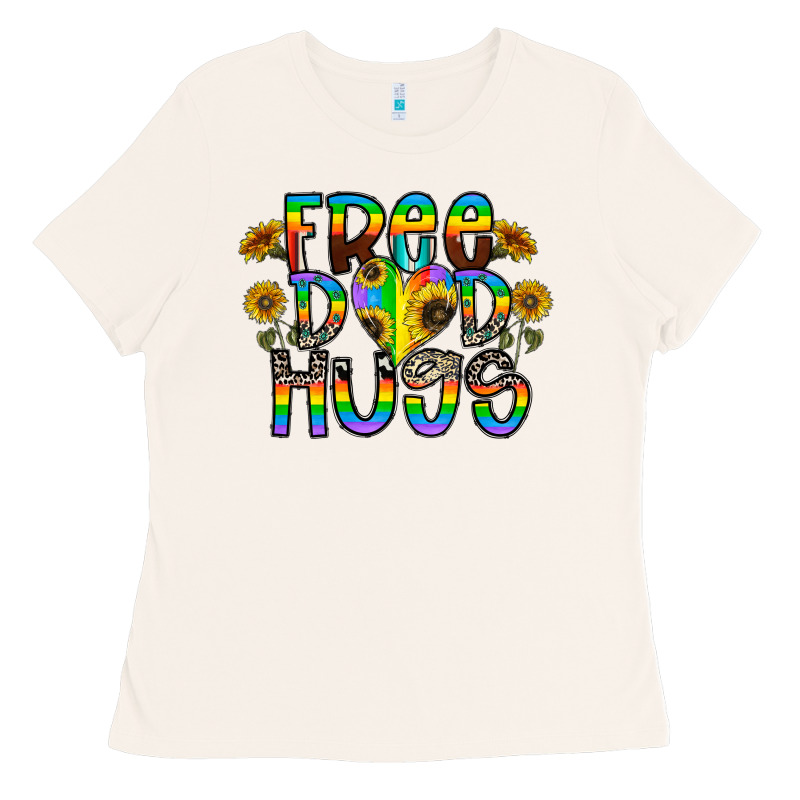 Free Dad Hugs Ladies Tee by CowhideDigitalArt | Teevron