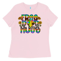 Bubblegum Pink free dad hugs Ladies Tee - CowhideDigitalArt