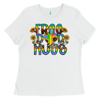 White free dad hugs Ladies Tee - CowhideDigitalArt