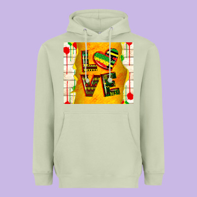 Juneteenth Love Heavyweight Hoodie Designed By Tumblerdesignbyshophia
