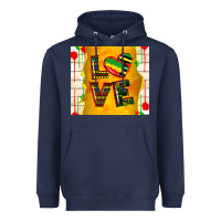 Navy juneteenth love Heavyweight Hoodie - TumblerDesignByShophia