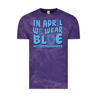 Cloud Purple in april we wear blue autism awareness Vintage Tee - MaliasSmallBusiness