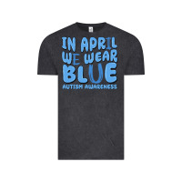 Vintage Black in april we wear blue autism awareness Vintage Tee - MaliasSmallBusiness