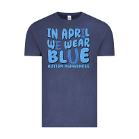 In April We Wear Blue Autism Awareness Vintage Tee | Teevron
