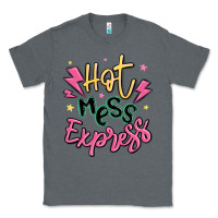 Charcoal Heather hot mess express Classic Tee - MaliasSmallBusiness