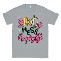 Heather Grey hot mess express Classic Tee - MaliasSmallBusiness