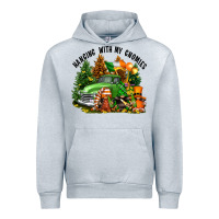 Heather Grey St. Patricks Day hanging with my gnomies Urban Hoodie - FaDigitalArtStudio