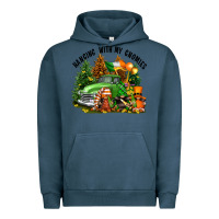 Pigment Midnight Navy St. Patricks Day hanging with my gnomies Urban Hoodie - FaDigitalArtStudio