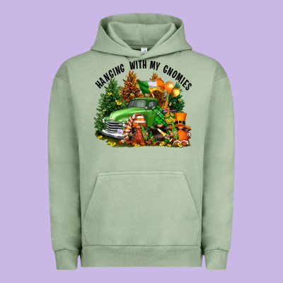 St. Patricks Day Hanging With My Gnomies Urban Hoodie Designed By Fadigitalartstudio