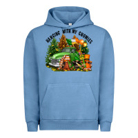 Pigment Pebble Blue St. Patricks Day hanging with my gnomies Urban Hoodie - FaDigitalArtStudio