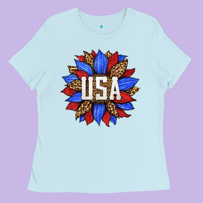 American Sunflower Ladies Tee Designed By Hra Design Shop