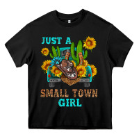 Black just a small town girl Heavy Core Tee - HRA Design Shop