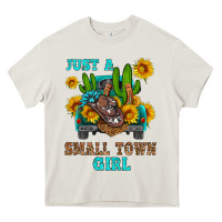 Cream just a small town girl Heavy Core Tee - HRA Design Shop