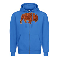 True Royal Bison Silhouette Red Skull Zipper Hoodie - Bettercallsaul