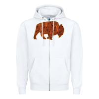 White Bison Silhouette Red Skull Zipper Hoodie - Bettercallsaul