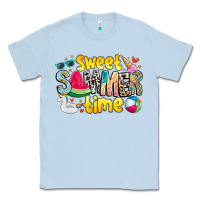 Dusty Blue summer time Classic Tee - CowhideDigitalArt