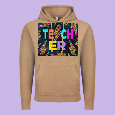Teacher Flash Vintage Hoodie Designed By Lillyallendesigns
