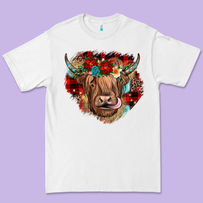 Christmas Cow Gemstone Premium Tee Designed By Jahusdesignshop