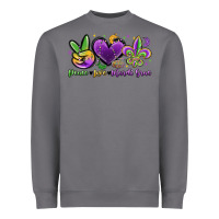 Storm peace love mardi gras Heavyweight Sweatshirt - MaliasSmallBusiness