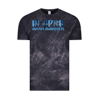 Cloud Black in april we wear blue autism awareness Vintage Tee - MaliasSmallBusiness
