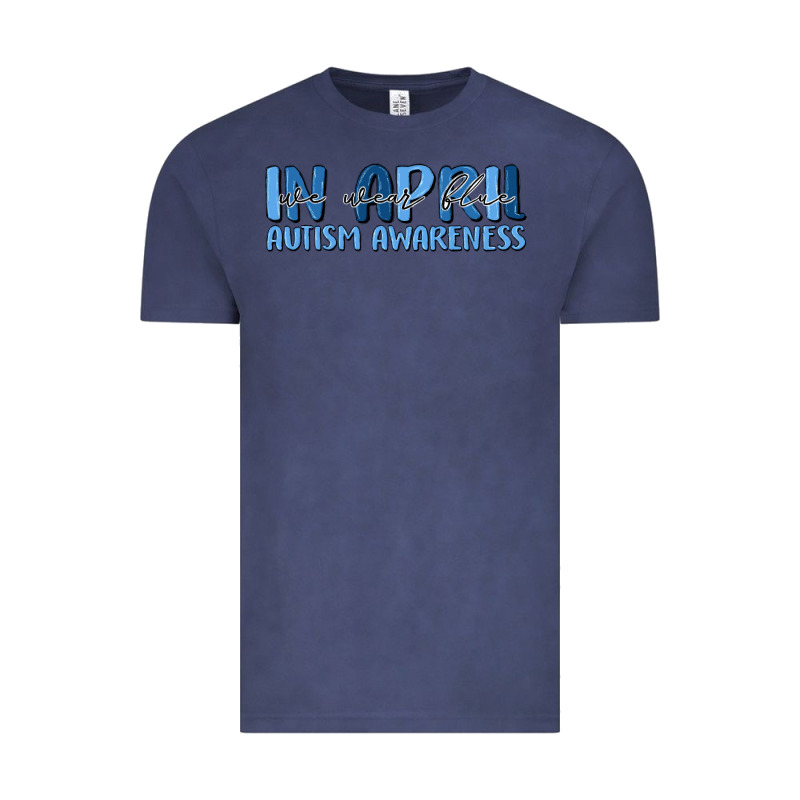 In April We Wear Blue Autism Awareness Vintage Tee by MaliasSmallBusiness | Teevron