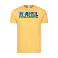 Vintage Mustard in april we wear blue autism awareness Vintage Tee - MaliasSmallBusiness