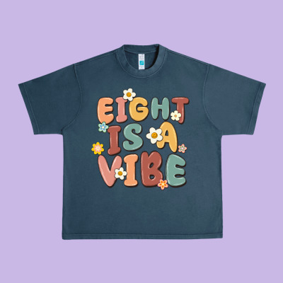 Eight Is A Vibe Urban Heavy Tee Designed By Maliassmallbusiness