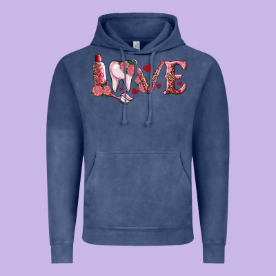 Valentines Day Dental Love Vintage Hoodie Designed By Ranaportraitstore