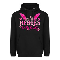Black Not all heroes wear capes Cancer Awareness Heavyweight Hoodie - HowdyJamesFarm