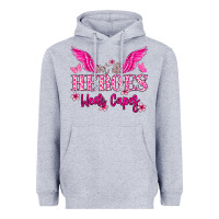 Heather Grey Not all heroes wear capes Cancer Awareness Heavyweight Hoodie - HowdyJamesFarm