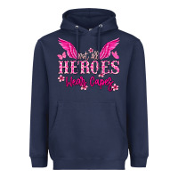 Navy Not all heroes wear capes Cancer Awareness Heavyweight Hoodie - HowdyJamesFarm
