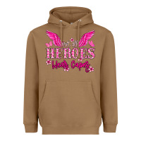 Toasted Coconut Not all heroes wear capes Cancer Awareness Heavyweight Hoodie - HowdyJamesFarm
