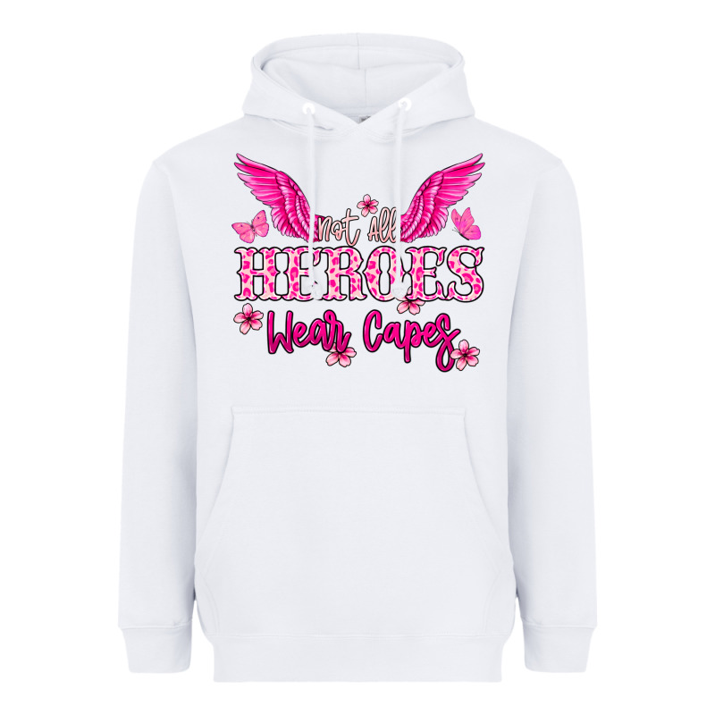 Not All Heroes Wear Capes Cancer Awareness Heavyweight Hoodie by HowdyJamesFarm | Teevron