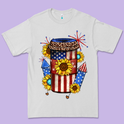 4th Of July Coffee Cup Premium Tee Designed By Jahusdesignshop
