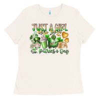 Bone Just a Girl who Loves Saint Patrick's Day Ladies Tee - RacoonDesign