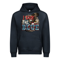 Navy I back the blue Urban Hoodie - FaDigitalArtStudio