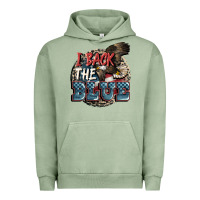 Pigment Oil Green I back the blue Urban Hoodie - FaDigitalArtStudio