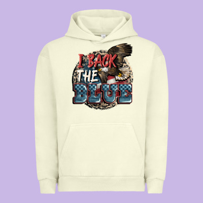 I Back The Blue Urban Hoodie Designed By Fadigitalartstudio