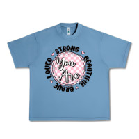 Pebble Blue you are strong Urban Heavy Tee - MaliasSmallBusiness