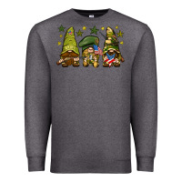 Charcoal Heather Army Gnomes 4th of july Premium Sweatshirt - HowdyJamesFarm