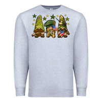 Heather Grey Army Gnomes 4th of july Premium Sweatshirt - HowdyJamesFarm
