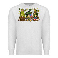 Oatmeal Heather Army Gnomes 4th of july Premium Sweatshirt - HowdyJamesFarm