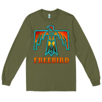 Army Green thunderbird freebird Long Sleeve Tee - JahusDesignShop