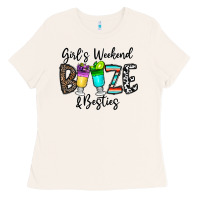 Bone girl's weekend booze & besties Ladies Tee - CowhideDigitalArt