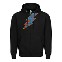 Black Western Orange Border Aztec Lightning Zipper Hoodie - Bettercallsaul