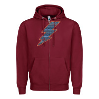 Burgundy Western Orange Border Aztec Lightning Zipper Hoodie - Bettercallsaul