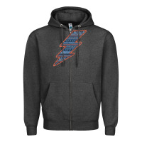 Charcoal Heather Western Orange Border Aztec Lightning Zipper Hoodie - Bettercallsaul