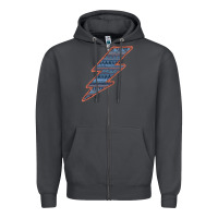 Smoke Western Orange Border Aztec Lightning Zipper Hoodie - Bettercallsaul