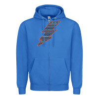 True Royal Western Orange Border Aztec Lightning Zipper Hoodie - Bettercallsaul